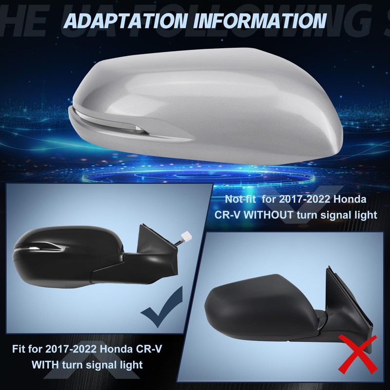 Right Passenger Side Mirror Cap Cover Compatible with Honda CRV