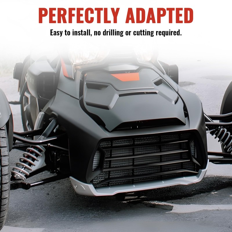 LUXEMOTO Front Radiator Protector for Can-Am Ryker, Plastic Lower Bump