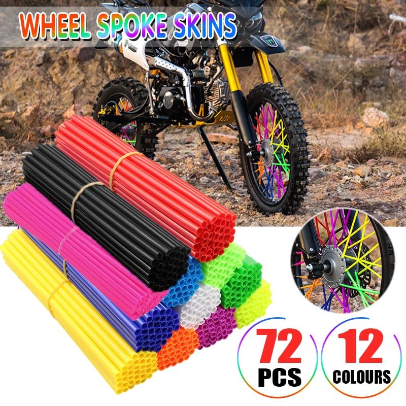 72Pcs Wheel Spoke Wrap Sleeves Mountain Bike Bicycle MTB Wraps