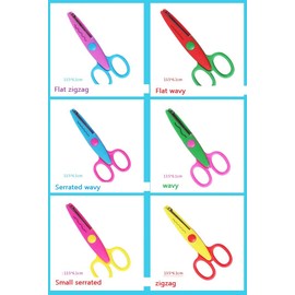 HIGHROCK 6 PCS Craft Scissors Decorative Edge Scissor Set, Zig Zag Scissors Scissors for Crafting, Pattern Scissors