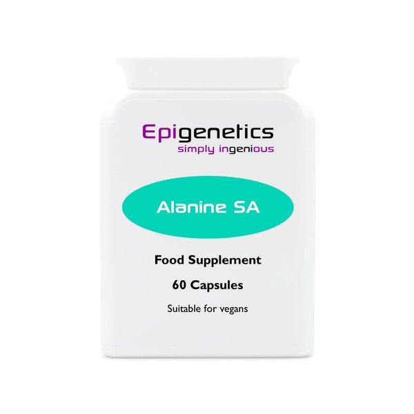 Alanine SA | 525mg L-Alanine (Alpha) Amino Acid + Succinic Acid Natural Antioxidant | 60 Vegan Friendly Capsules UK Made | 1 Capsule Daily (2 Month Supply)