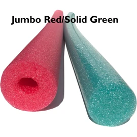 Jumbo No Hole Extra Long Deluxe Solid Core Pool Noodles for Swim Therapy (Jumbo Red Solid Green)