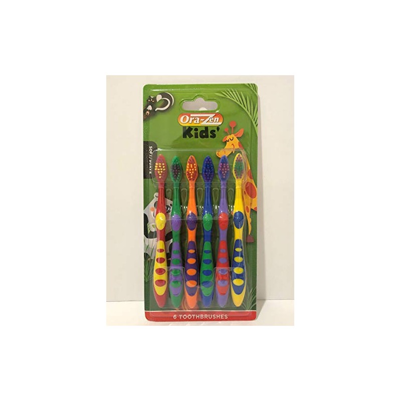 Ora-Zen Kids Multi Color Toothbrush Soft, 6-Pack
