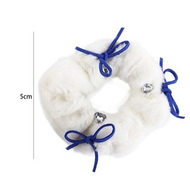 Vctitil 4pcs Sweet Hair Straps with High Elasticity and Fashion, Korean Style Plush Hair Straps, Japanese Style Rubber Bands, Butterfly Knots Hair Ropes Ponytail Braid Holders(Multicolor)