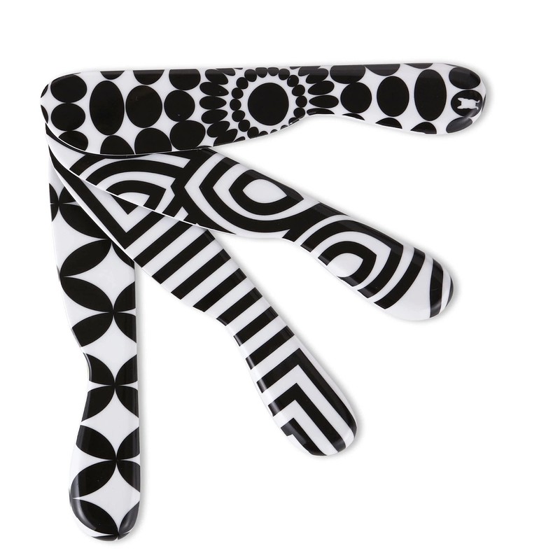 French Bull 12-Piece Dinnerware Set Black & White