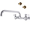 GIMILI Commercial Sink Faucet with 12” Swivel Spout Polish Chrome