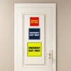 Square Emergency Exit Only Sign with Adhesive Tape, Mounts On