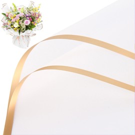 JEKUGOT 20 Sheets Flower Wrapping Paper White, Waterproof Bouquet Wrapping Paper for Flowers, Handicrafts, Gifts (White)