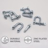 (Pack of 10) Galvanised Steel Shackles 6mm Shackle Clip with