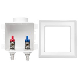 EFIELD Pex Pre-assembled Faucet Outlet Box, 1/2-Inch Pex-A Expansion F1960 Inlet with Installed 1/4-Turn Ball Valve For Hot & Cold Water Supply, Chrome Plate,(FC002)