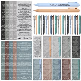 MotiMind 50 Sets Resurrection Easter Christian Gifts Bulk Jesus Story Bible Verse Bookmarks Religious Inspirational Pens Church for Men Women Sunday School Easter Basket Stuffers