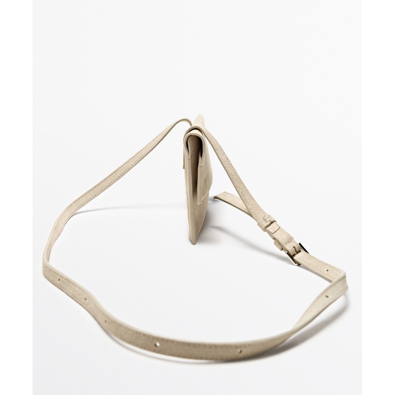 Massimo Dutti Suede Leather Crossbody Bag