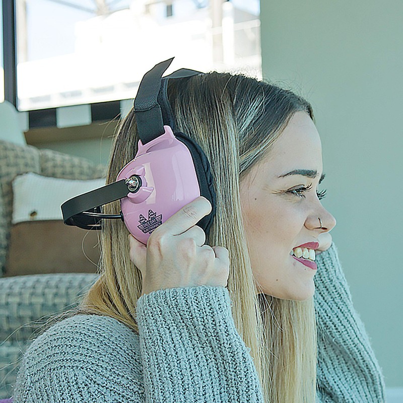 Race Day Electronics Noise-Reducing Race Scanner Headphones - Pink -