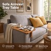 Solid Pine Wood Couch Tray, 8"x12" Sofa Tray with Foldable