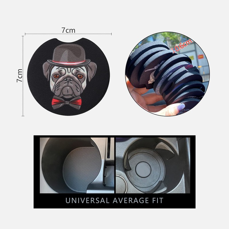 FUN LAVIE Car Coaster 12 Pack Car Cup Holder Coaster