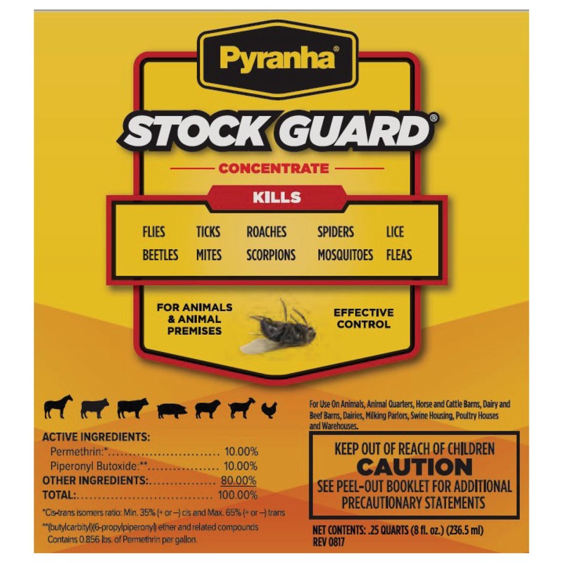 PYRANHA Stock Guard Concentrate - Livestock, Barn, Milk Rooms, Dairies,