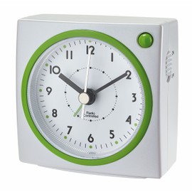 TFA Dostmann Radio-Controlled Alarm Clock with Backlight 60.1516.04 Alarm Clock with Snooze Function Green / White L 77 x W 43 x H 78 mm