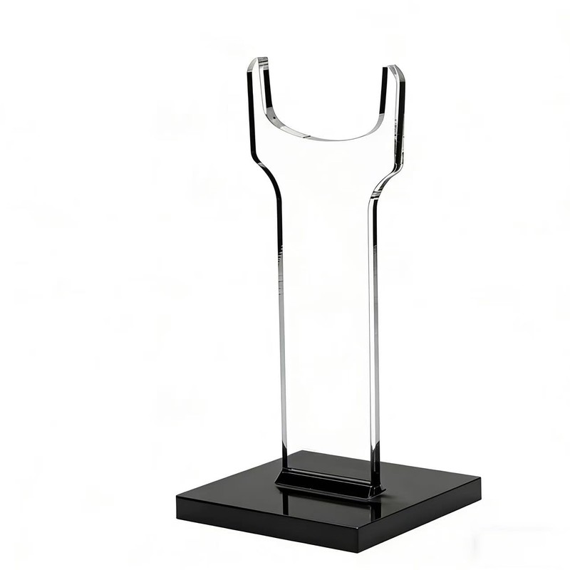 JUTSTJUKO Gun Display Stands,Acrylic Rifle Stand,Gun Stands for Rifles, Clear+Black