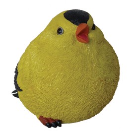 Fat Goldfinch by Michael Carr Designs - Outdoor Bird Figurine for gardens, patios and lawns (80067) , yellow