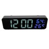 LED 9.1in Mirror Clock Multifunctional Digital Alarm Date Humidity Clock
