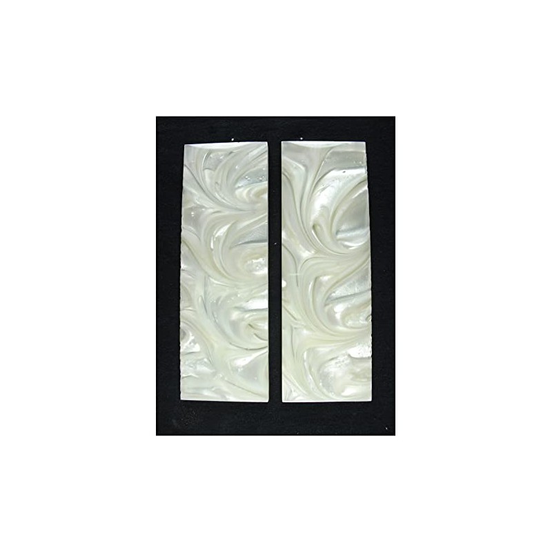 White & Clear Pearl Knife Scale Sets