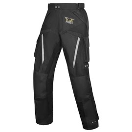 Summer Motorcycle Pants for Men with CE Armor | Adjustable Fit and Waterproof Shell | Motorcycle Pants Mens with Armor for Touring and Dirt Bike Use Black