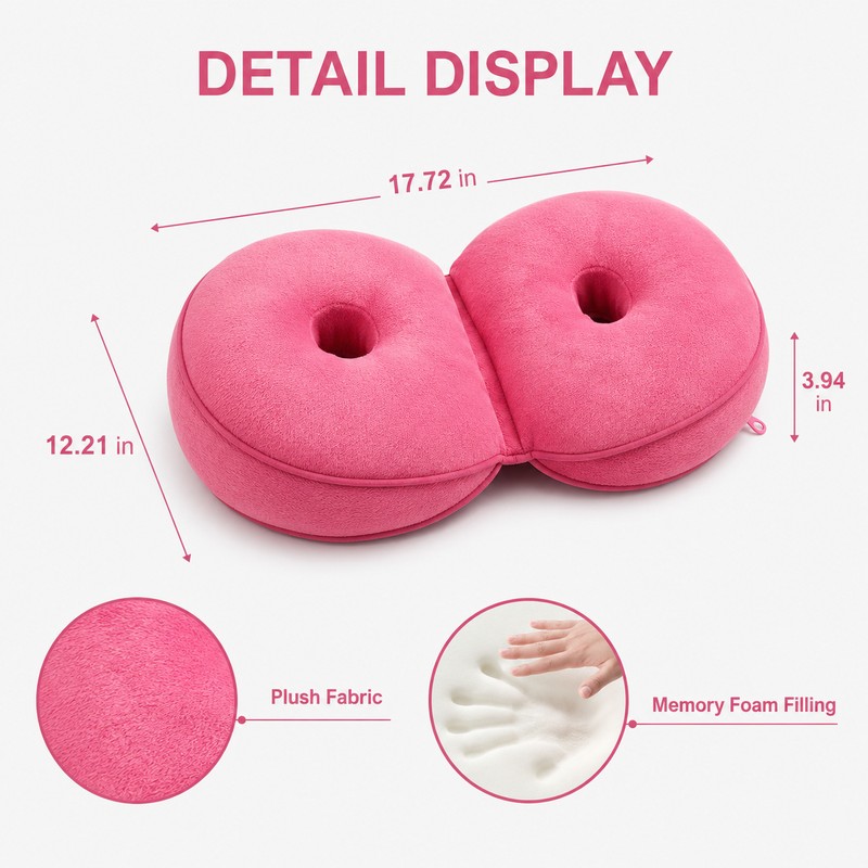 Dual Comfort Memory Foam Seat Cushion – Double Hollow Pelvic