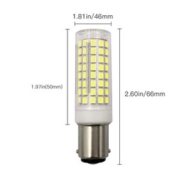 10W BA15D LED Bulbs Dimmable Corn Light Bulbs-102 LEDs 2835 SMD 900lm Double Contact Bayonet Base Sewing Machine Bulb 120V 6000K Daylight White LED Corn Bulb 100W Replacement Bulb, 4 Pack