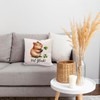 Capybara with Clover Leaf Cushion with Saying Viel Glück Cute