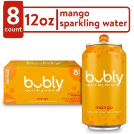 Bubly Mango Sparkling Water 12 fl oz, 8 Pack Cans
