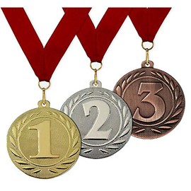 Larius 3 Pieces Metal Winner Award Medals for Sports, Competitions, 1 2 3 Place (1-2-3 Place)