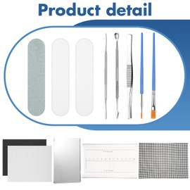 Lasnten 15 PCS Metal Clay Silver Clay DIY Hand Making Tool Kit, Precious Metal Clay Essentials Starter Tool Kit