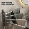 Swivel Towel Rack - Thicken 4-Arm Towel Bar, 180° Space