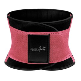 Unisex Slimming Waist Trainer | Work-Out Support | Postpartum Recovery | Sauna Effect| Hard Lumbar Support | JnD (Pink, XXL)