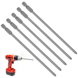 5Pcs PH2 Drywall Screwdriver Gun Bit 150mm Autofeed Collated Drywall Screwgun Replacement with Generic 1/4 inch Magnetic Screw Driver Head for Makita BFR550 6843 DFR550 and Most Screwdriver