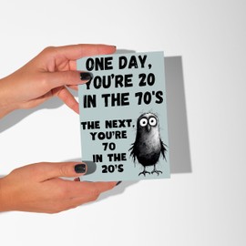 LimaLima 70th Birthday Card For Men & Women Funny 70 In The 20's Design