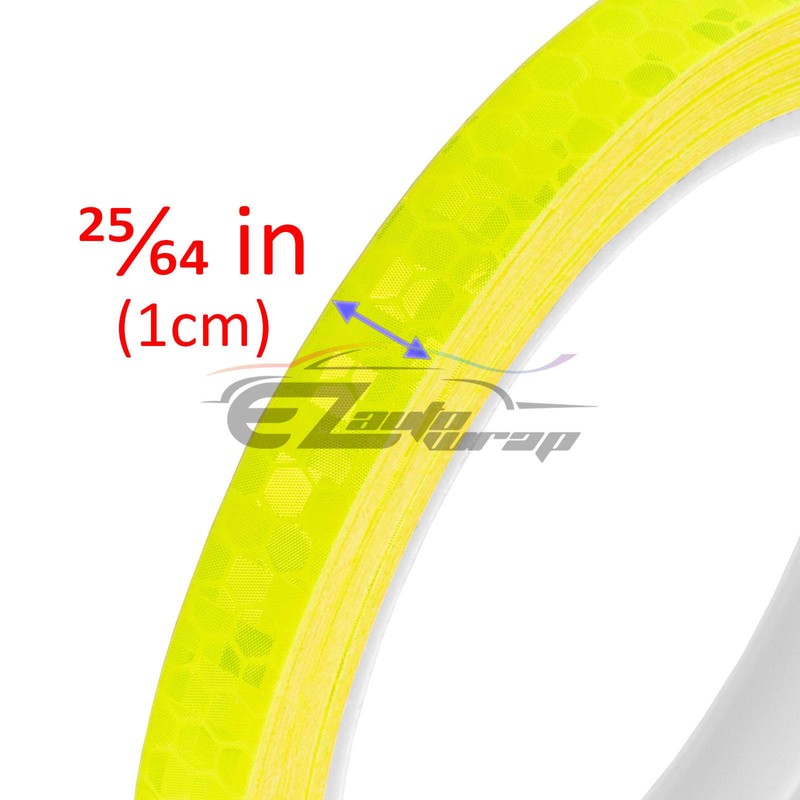 Neon Yellow Reflective Tape Safety Self Adhesive Striping Sticker Decal