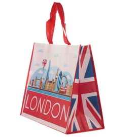 Puckator London Icons Reusable Shopping Bag - Shoulder Bags - Handbags for Women - Canvas Tote Bags for Women - Shopping Hand Bag - Large Ladies Bags - Aesthetic Stuff - Big Foldaway Bag