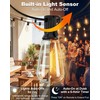 Pesken Solar String Lights Outdoor Waterproof, 54FT Patio Lights Solar