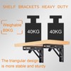 Zui Zhan Folding Shelf Brackets 2 Pack, 12 Inch Heavy