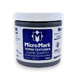 Micro-Mark Terra Textures – Dark Earth | Acrylic-Based Ground Texture for Dioramas, Gaming Figures, Displays, Train Layouts & More | 8 oz Jar | Made in USA