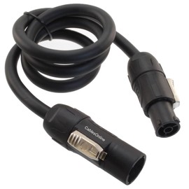 CablesOnline, 3ft 14AWG Stage Lighting Fixture Male to Female True1 PowerCon-Compatible Power-Through Jumper Cable, PC-KT603