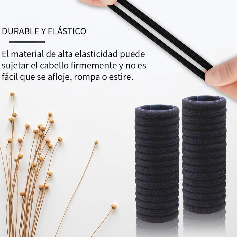 Triko Paquete de 100 Ligas para el cabello, Coleteros para