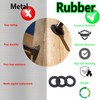 RonJea 200 Pcs Flat Rubber Washers Assortment Kit: Black Rubber