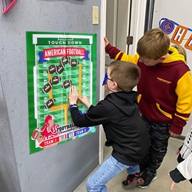 PARTYLOUD Football Party Games, Pin The Football On The Goalpost, American Football Birthday Party Games Decoration Classroom Toddlers Preschool Party Supplies for Boys Girls Adults