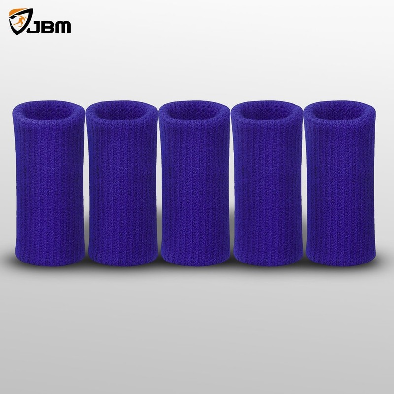 JBM Finger Sleeves 5Pack Sport Finger Brace Protector Compression Sleeve