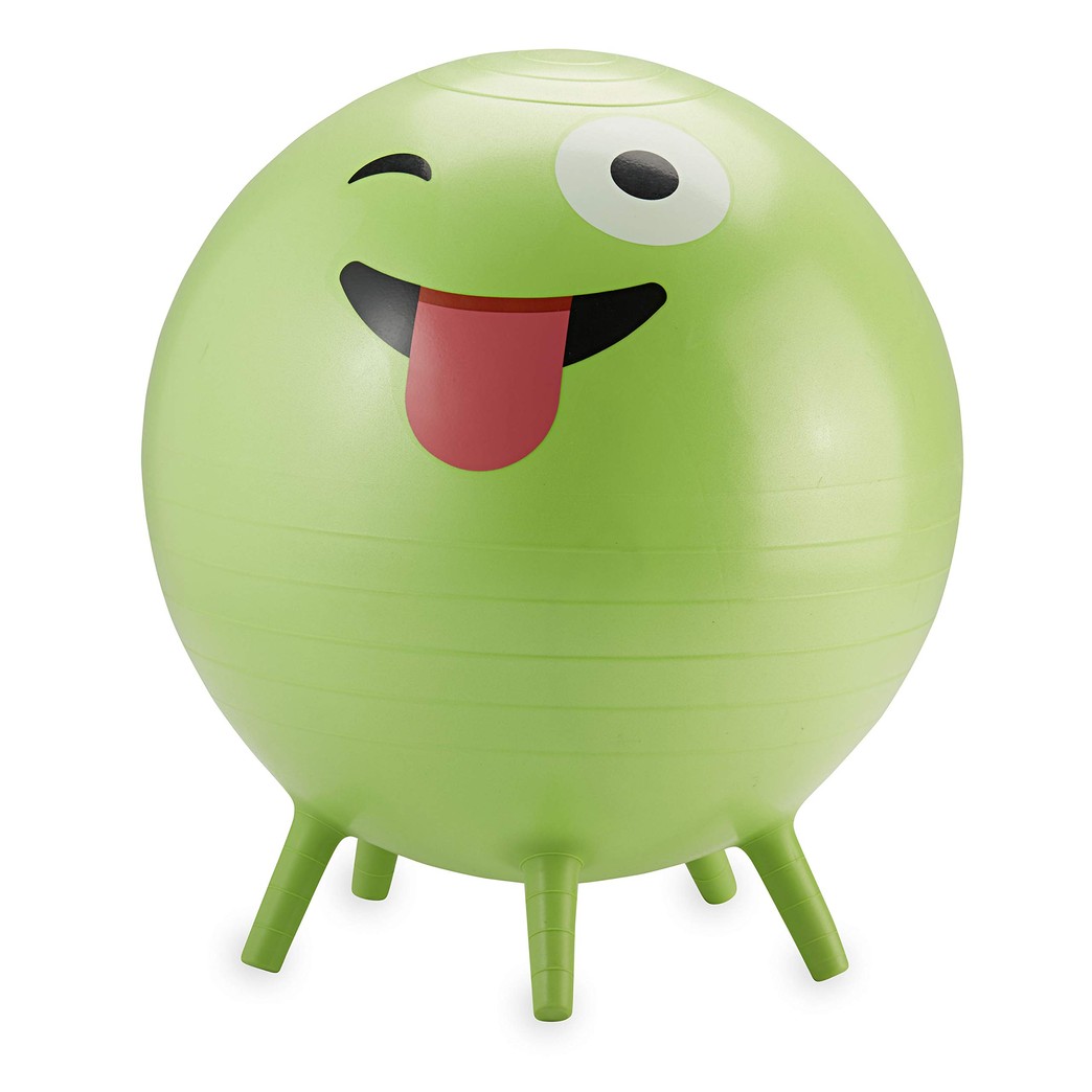 Gaiam Kids Stay-N-Play Children's Balance Ball - Flexible School Chair Active Classroom Desk Alternative Seating | Built-In Stay-Put Soft Stability Legs (Available in Multiple Colors, Prints & Sizes)