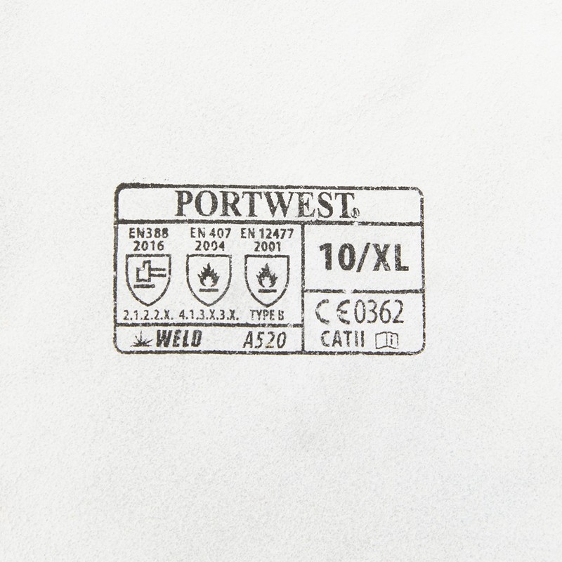 Portwest A520 Soft Flexible Premium Tig Welding Gauntlet Grey, X-Large