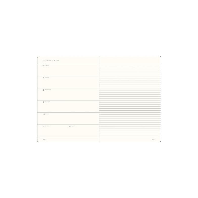 LEUCHTTURM1917 370730 Weekly Calendar & Notebook 2025, Master A4+ Hardcover