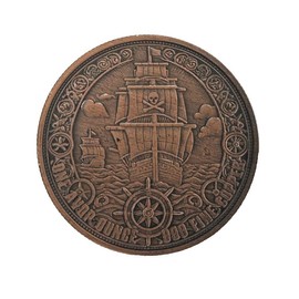Antiqued Pirate Copper Round 1oz Coin Limited